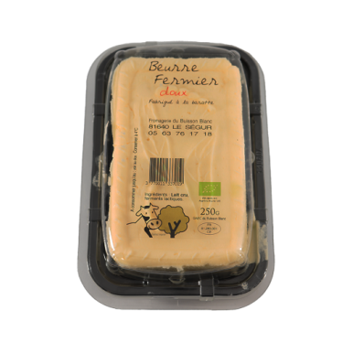 Beurre doux (certifié AB) - Un Gout d'ici