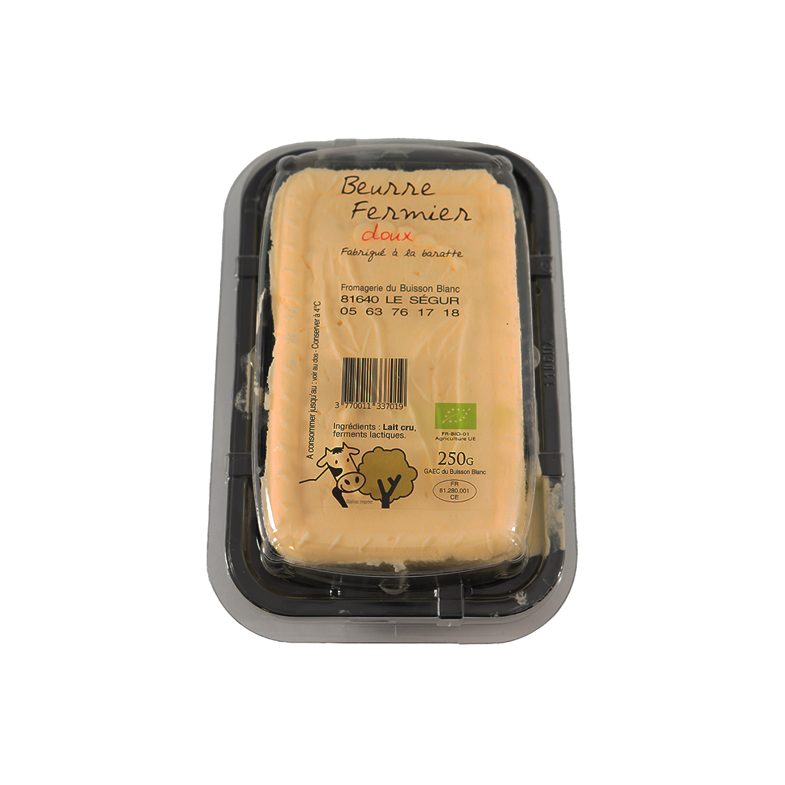 Beurre doux (certifié AB) - Un Gout d'ici