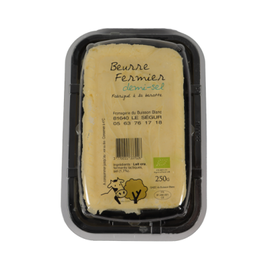 Beurre demi-sel (certifié AB) - Un Gout d'ici