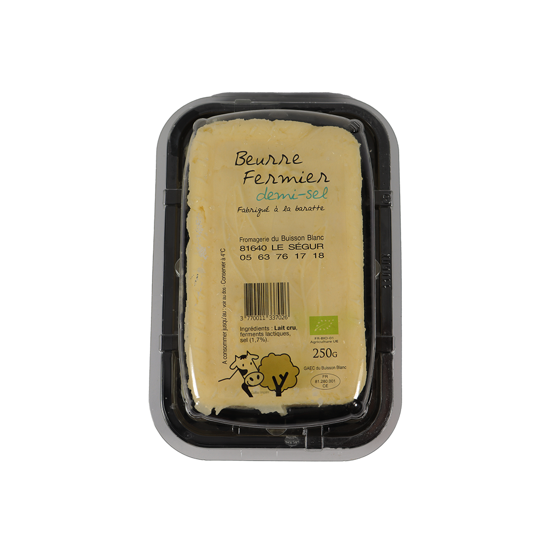 Beurre demi-sel (certifié AB) - Un Gout d'ici