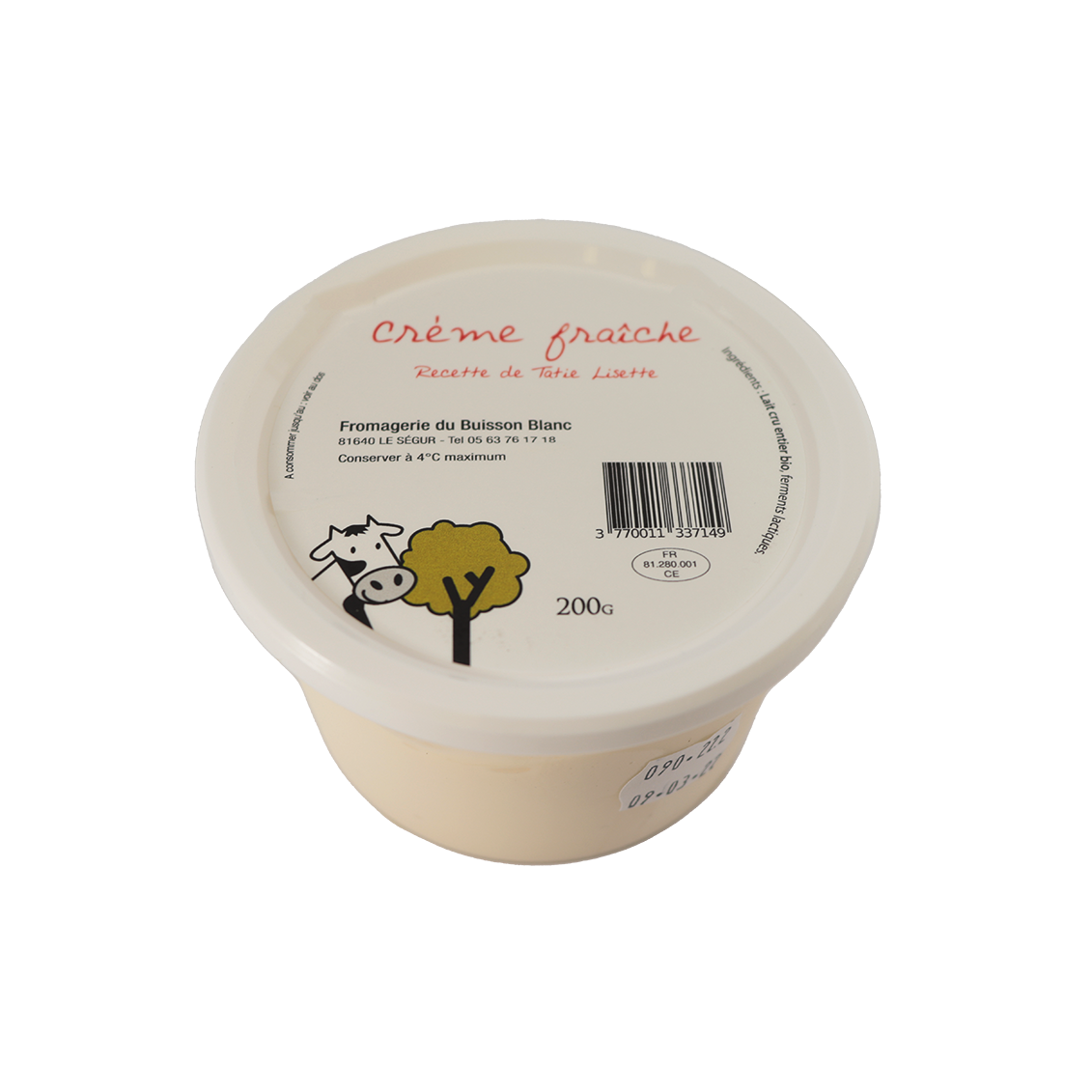 Crème épaisse crue - Un Gout d'ici