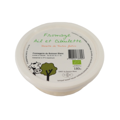 Fromage frais à  l'ail rose de Lautrec et à  la ciboulette - Un Gout d'ici