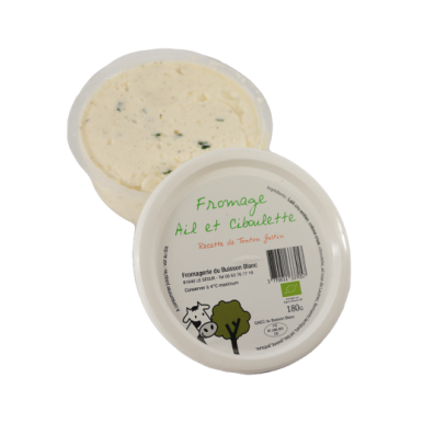 Fromage frais à  l'ail rose de Lautrec et à  la ciboulette - Un Gout d'ici