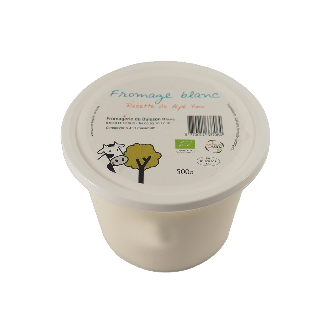 Fromage blanc battu (certifié AB) - Un Gout d'ici