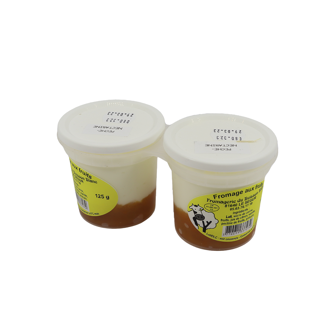 Fromage sur lit de pêche/nectarine - Un Gout d'ici