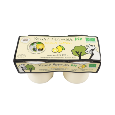 Yaourt au citron (certifié AB) - Un Gout d'ici