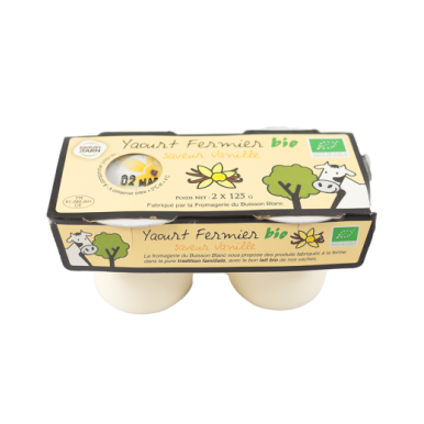 Yaourt à  la vanille (certifié AB) - Un Gout d'ici