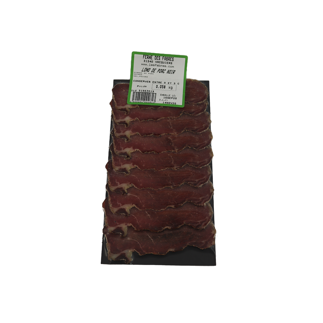 Porc noir - Lomo tranché - Un Gout d'ici